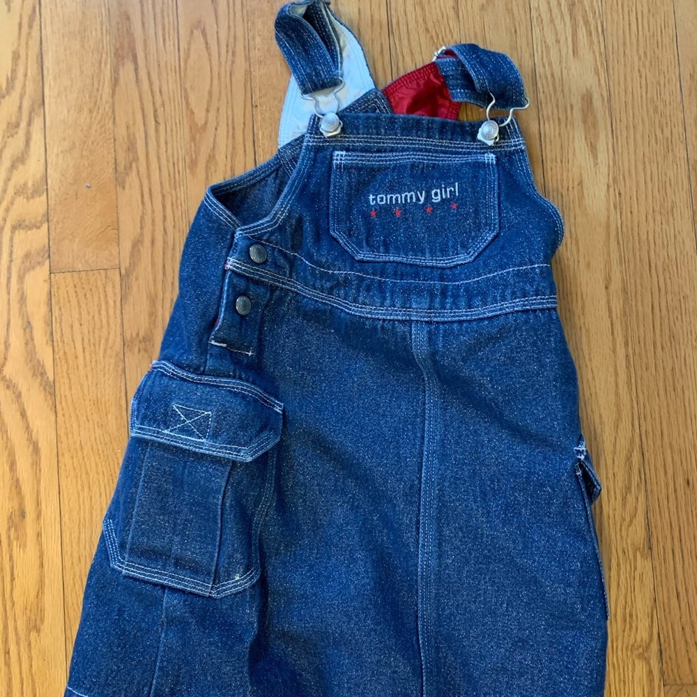 Tommy girl lol girls sz 5 glitter jean jumper